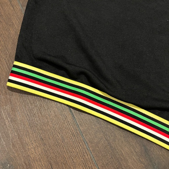 WINDSOR BLACK CROP TOP WITH COLORED STRIPE DETAILS - Picture 12 of 16